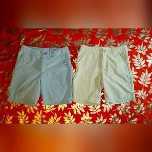 Cat & Jack Performance Fabric Bermuda Shorts SZ 8 in Khaki and Grey